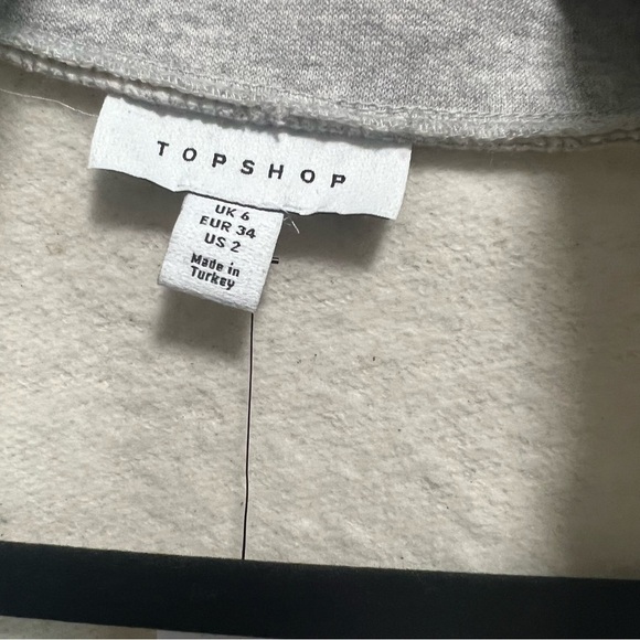 Topshop Tiered Zip Up Mini Sweater Dress, New with Tags - Picture 4 of 6